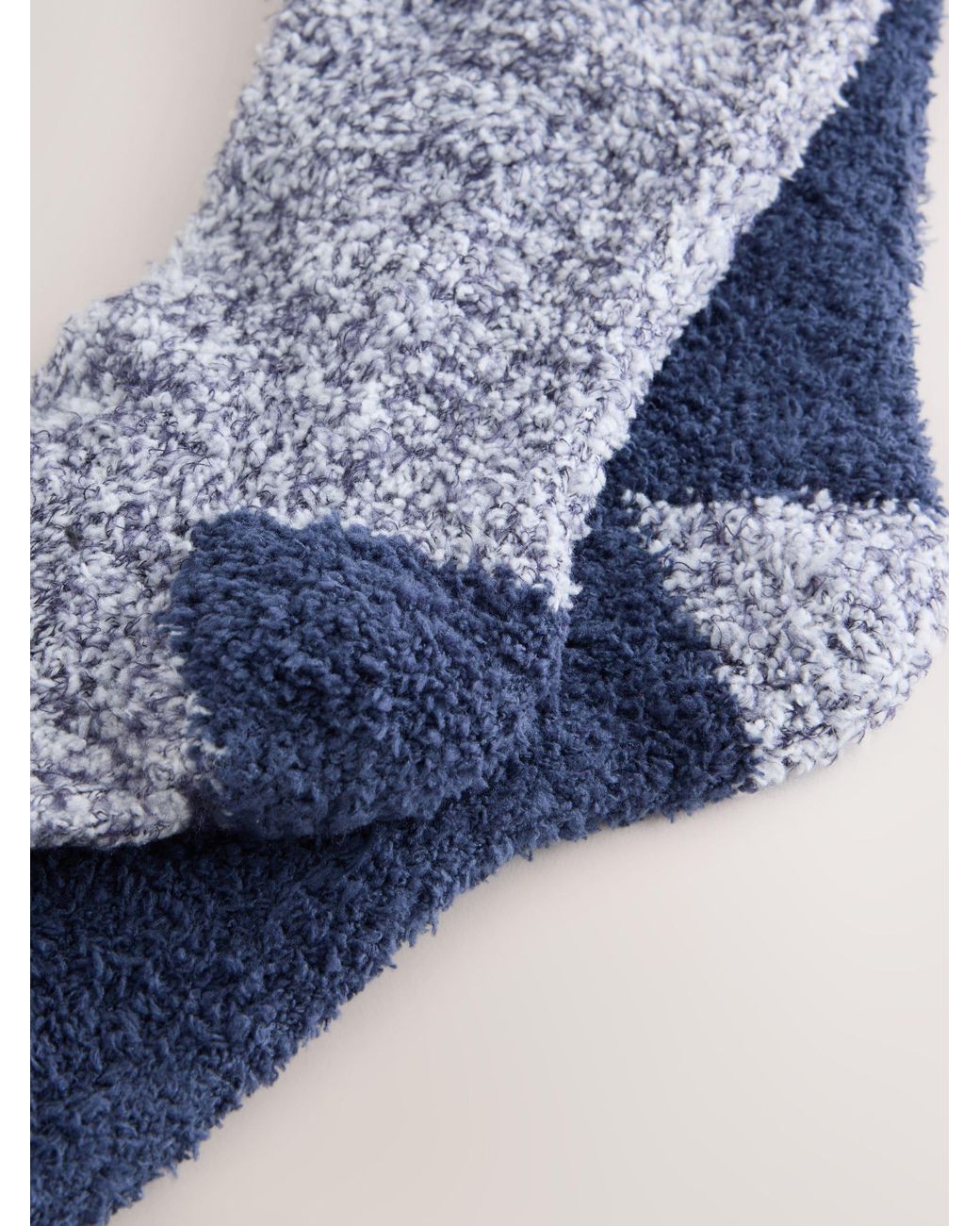Next Blue Fluffy Socks 2 Pack for men