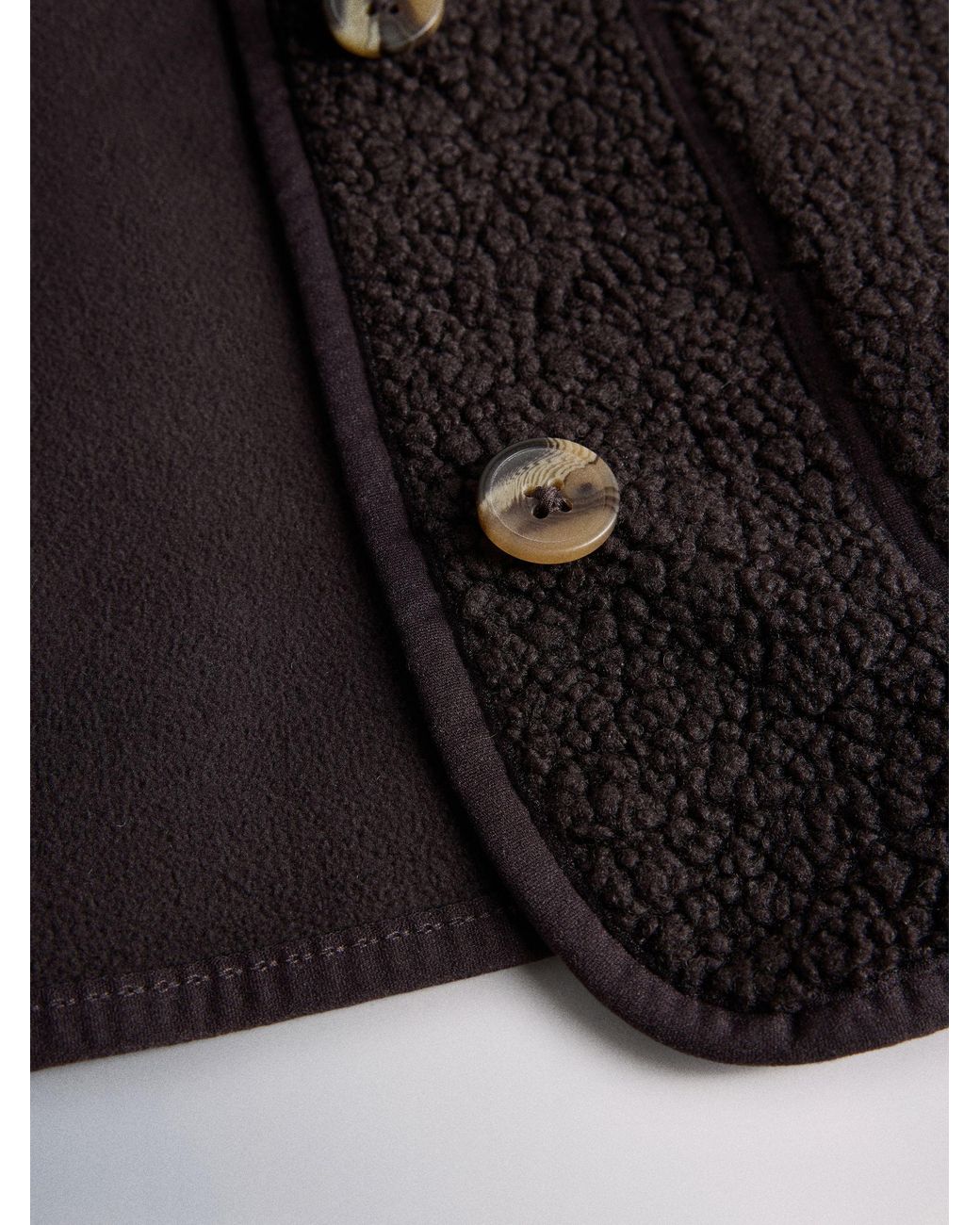 The Set Brown 2 Pack Borg Button Giletes/Oat Marl