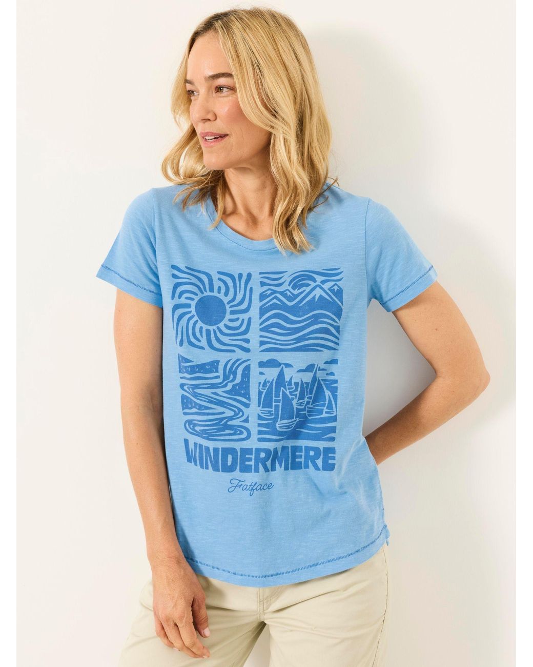 FatFace Blue Aloa Land Tee
