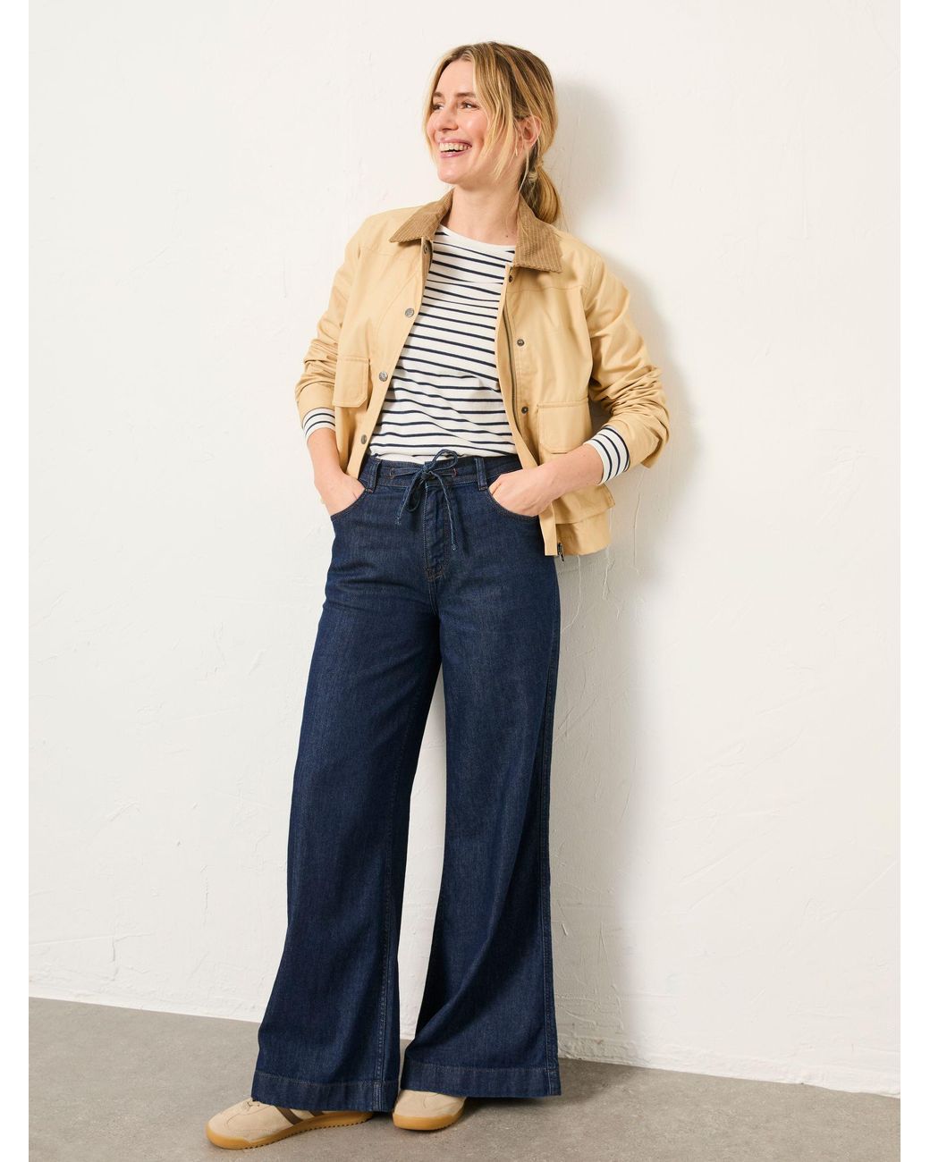 FatFace Blue Amberley Wide Leg Jeans