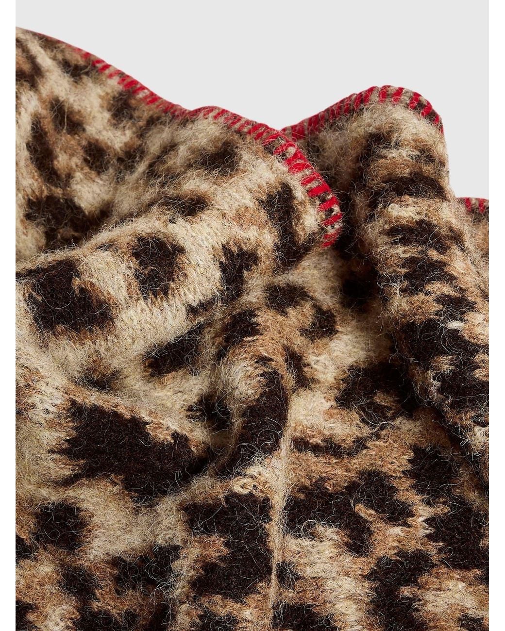 River Island White Leopard Print Triangle Scarf