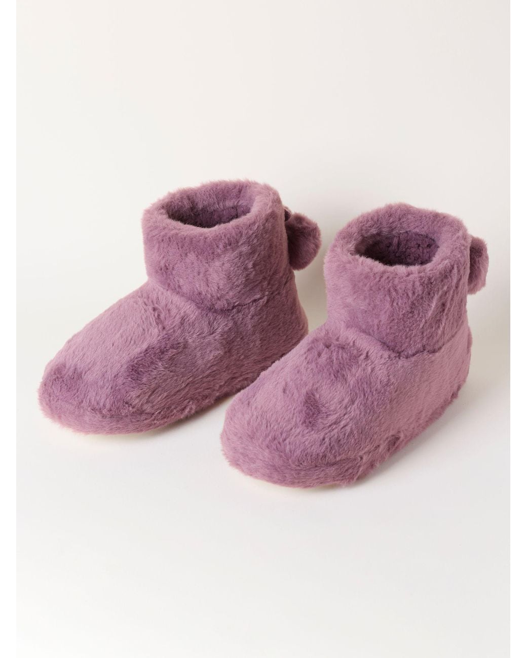 FatFace Pink Farah Faux Fur Boot Slipper