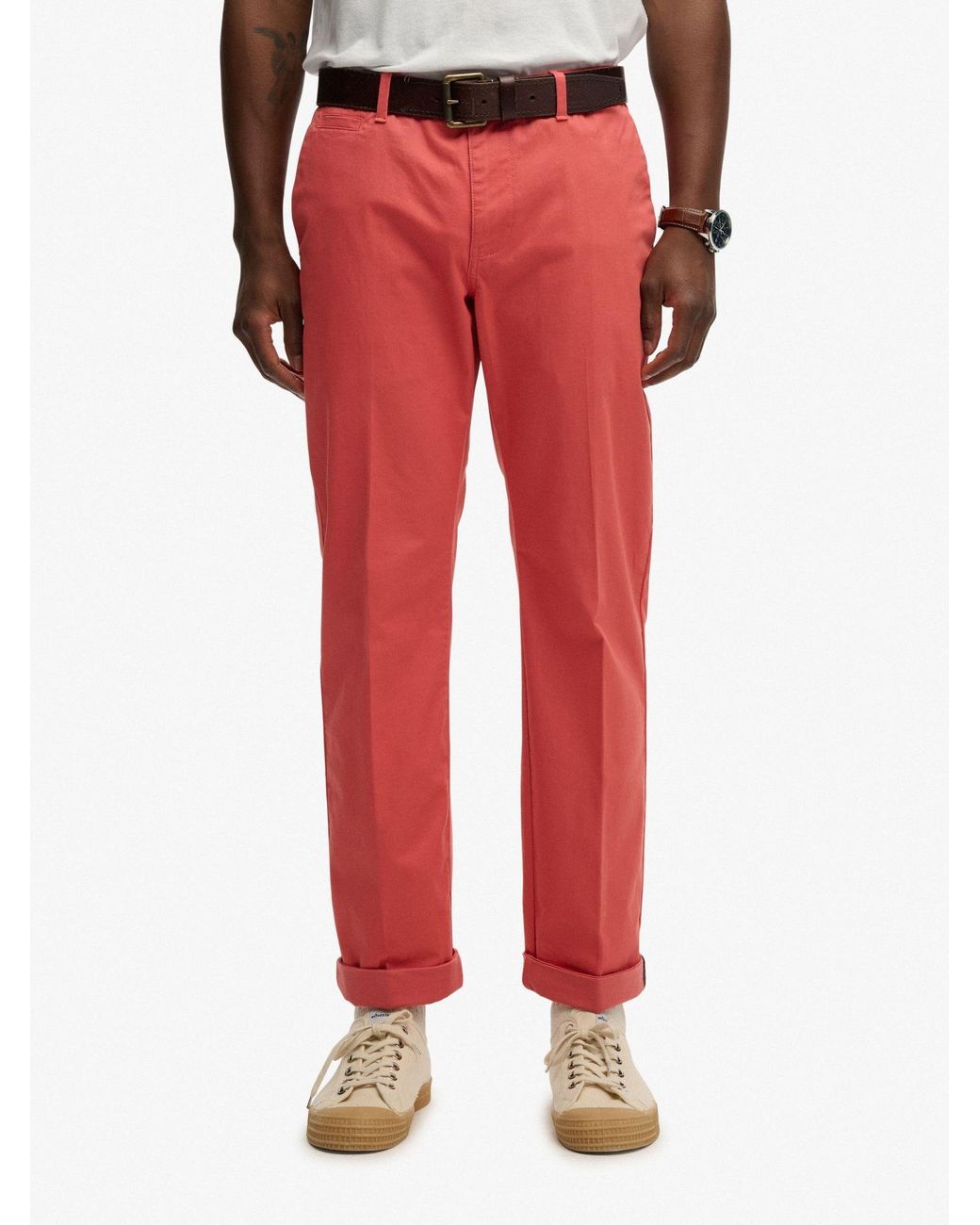 Superdry Red Premium Regular Chinos for men