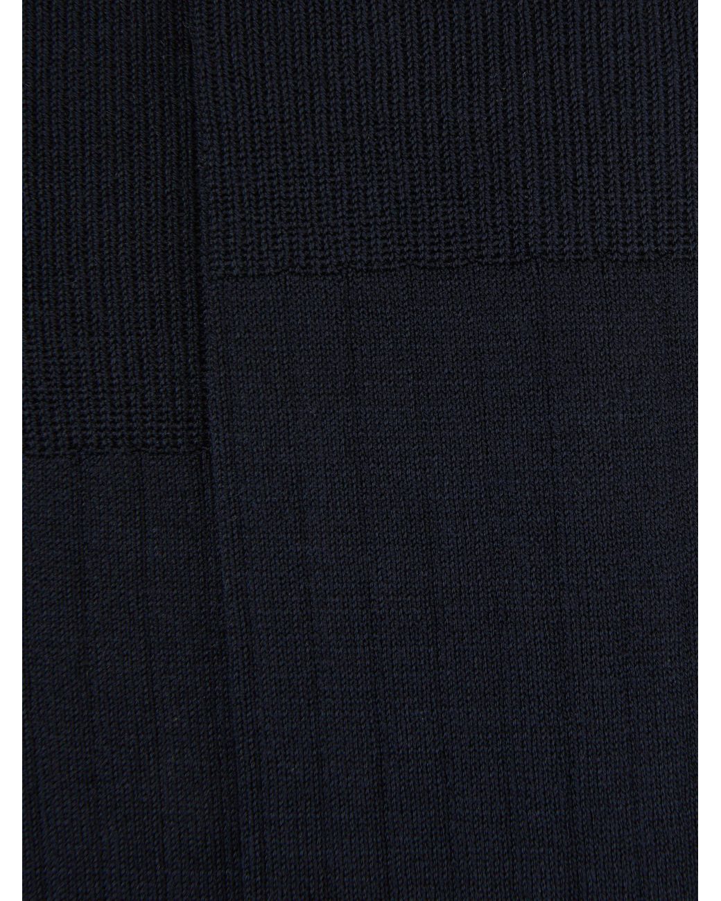 Reiss Blue Fela - Navy Mercerised Cotton-blend Ribbed Socks, S/m for men