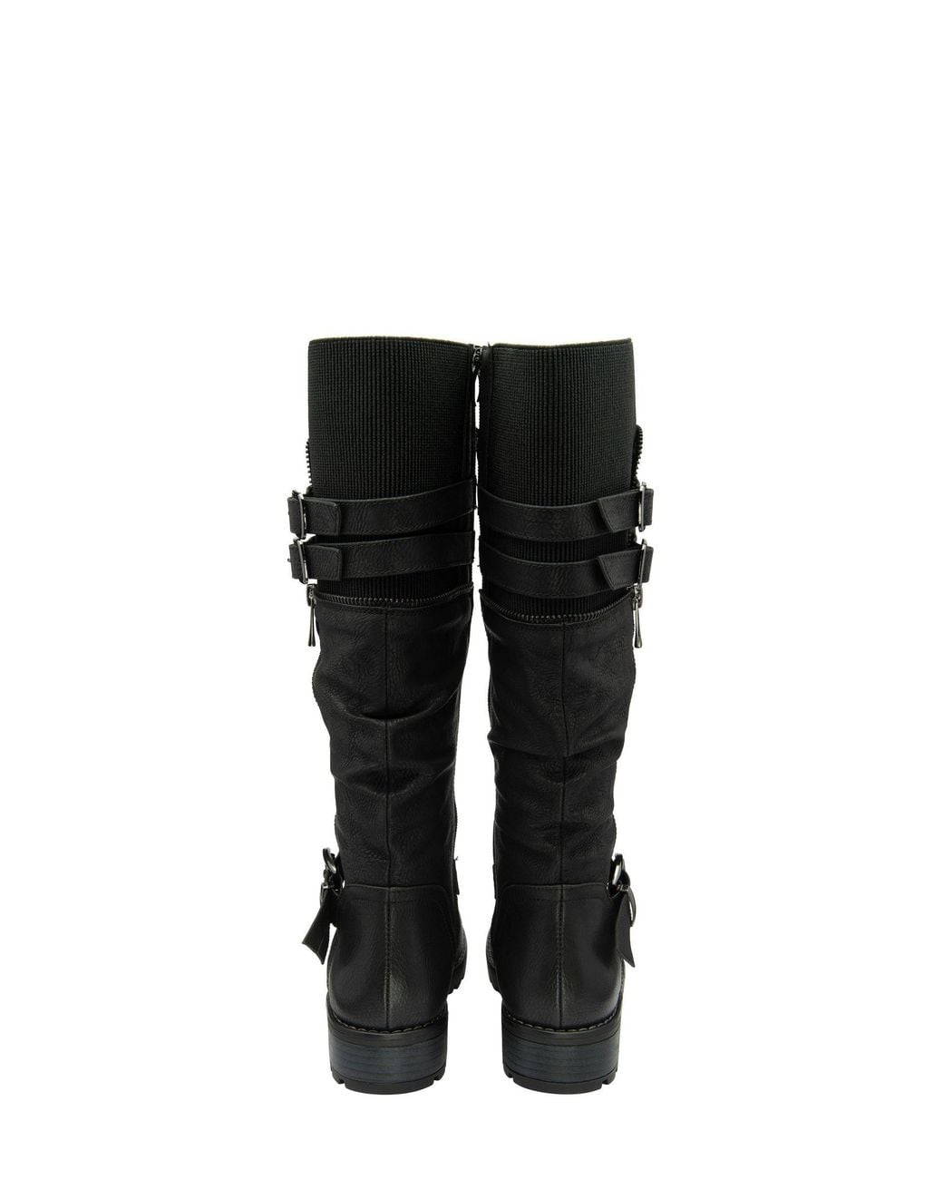 Lotus Black Knee High Boots