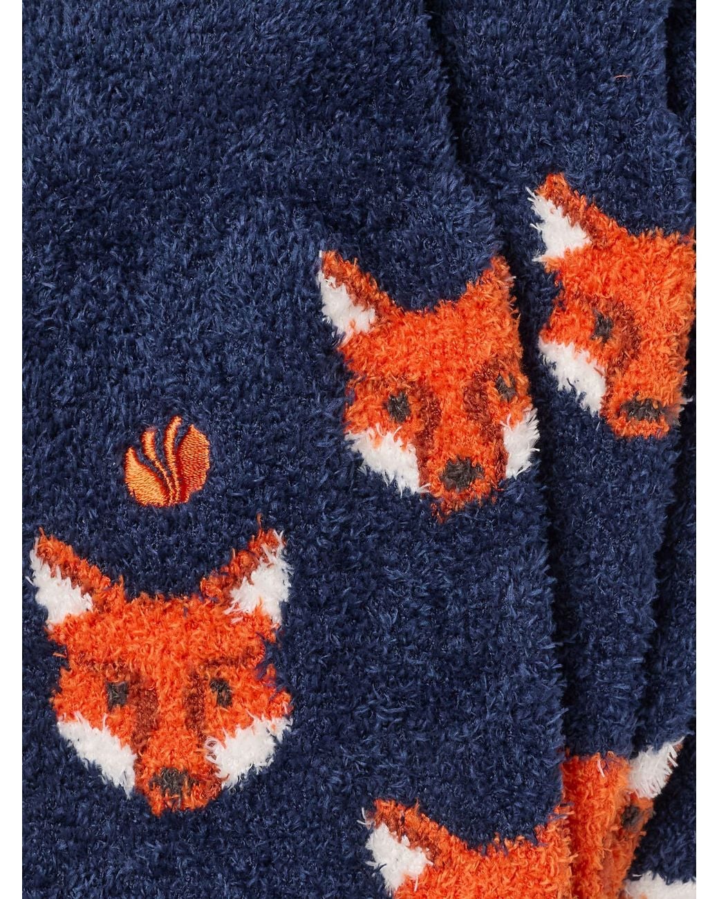 FatFace Blue Fatface Fluffy Fox Socks for men
