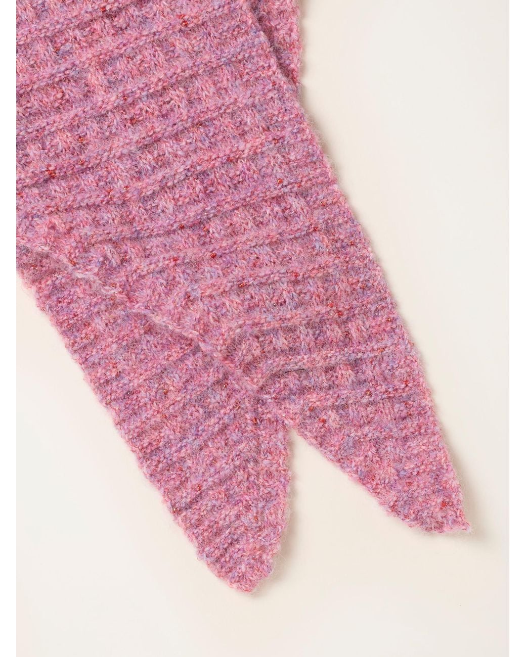 FatFace Pink Fatface Ribbed Triangle Scarf