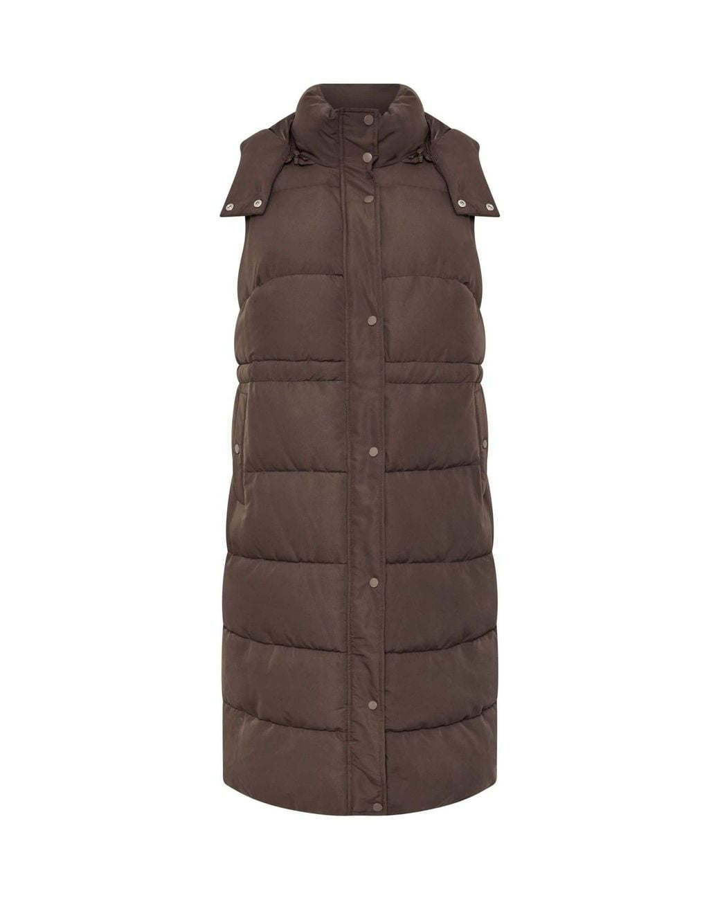 Evans Brown Maxi Gilet