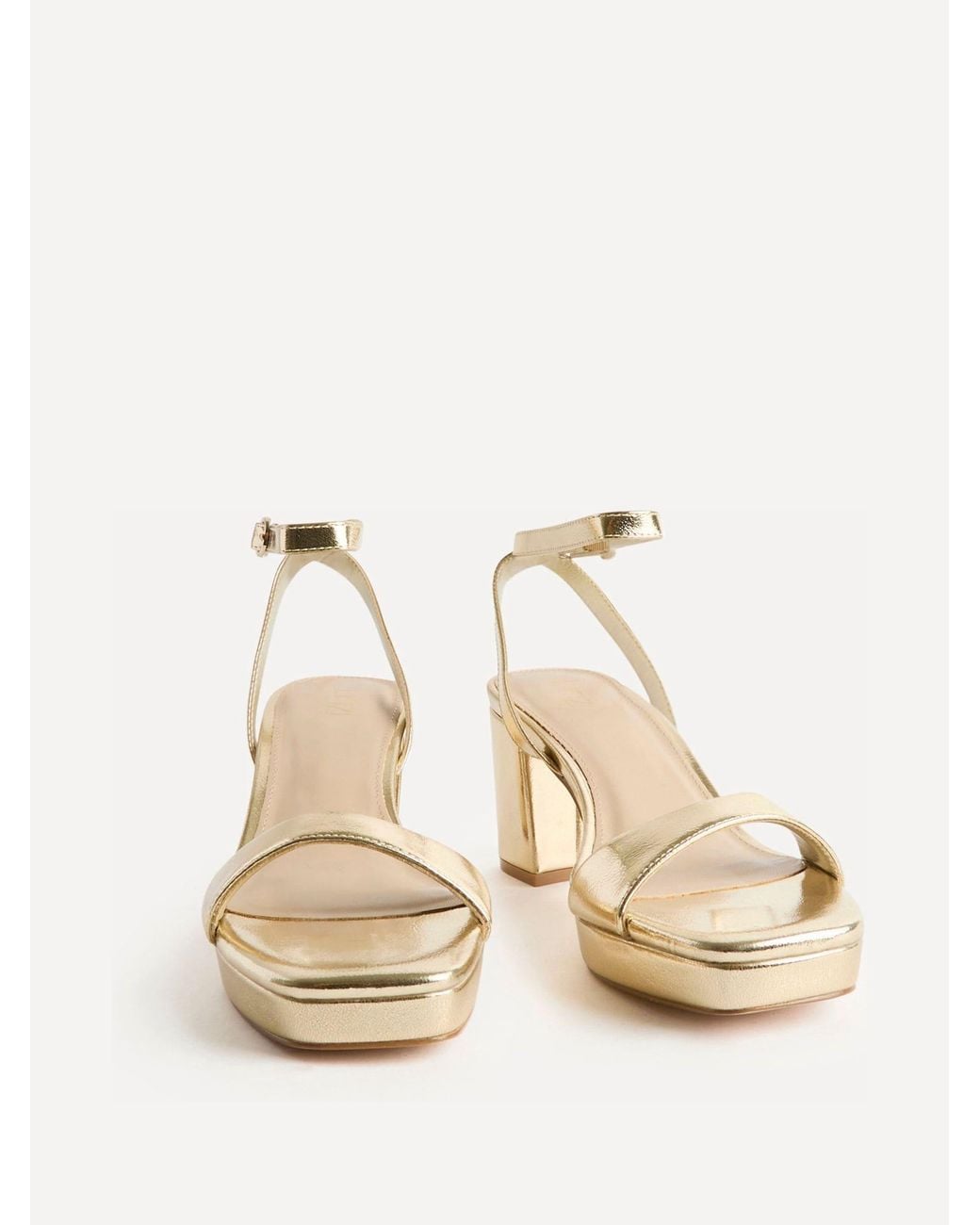 Linzi Natural Elva Platform Block Heeled Sandals