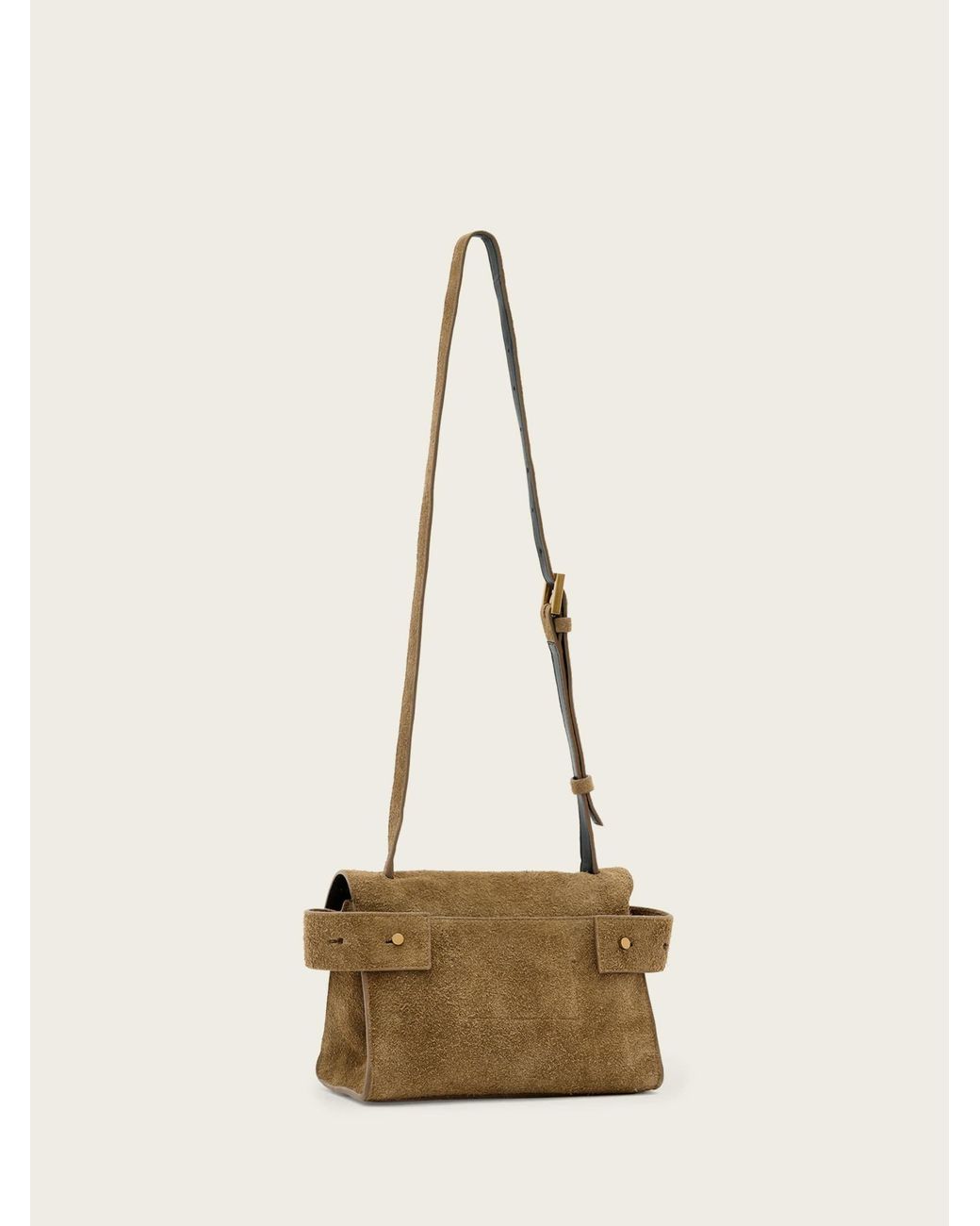AllSaints Natural Allsaints Ursa Mini Suede Cross-Body Bag