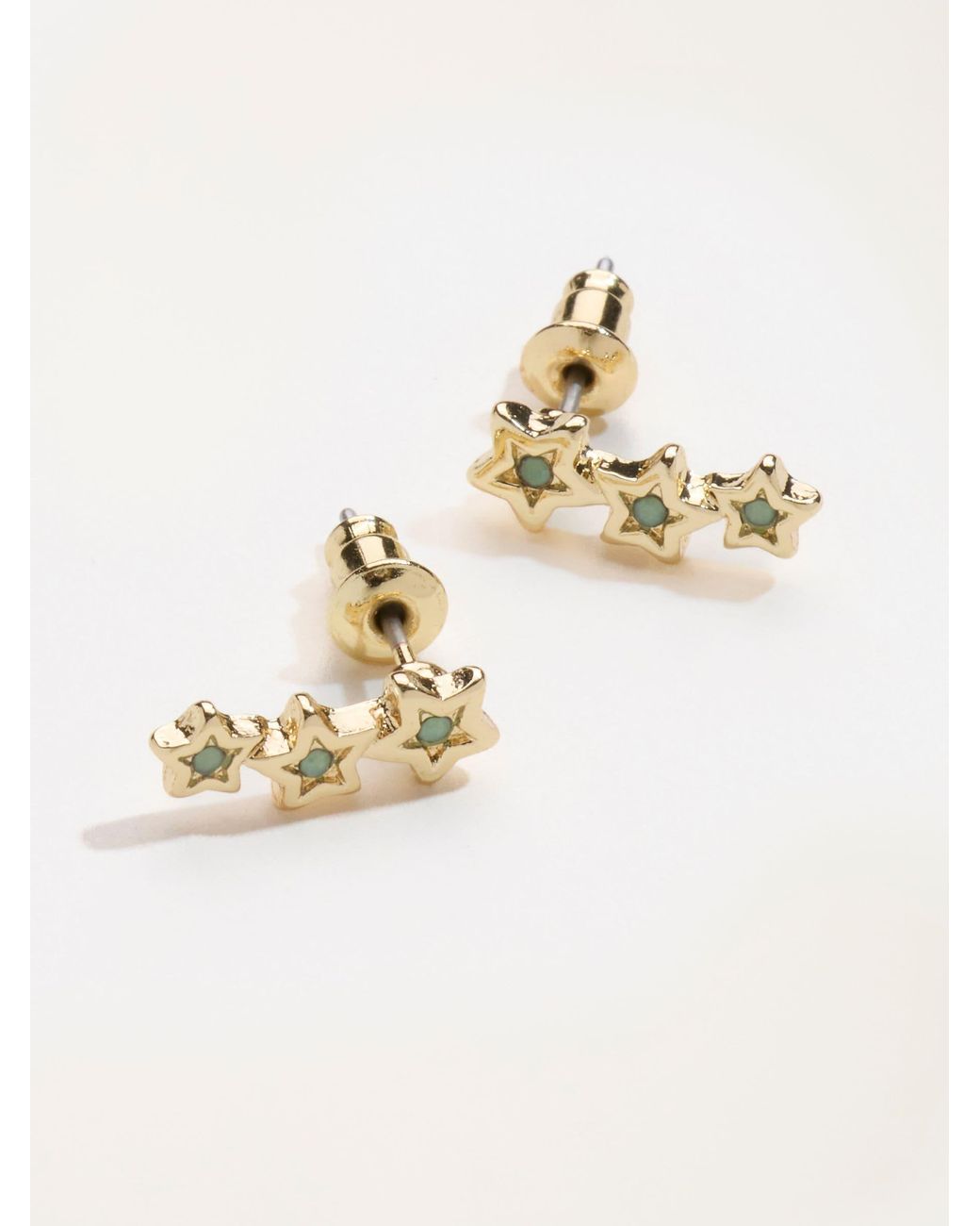 FatFace Brown Star Crawler Earrings