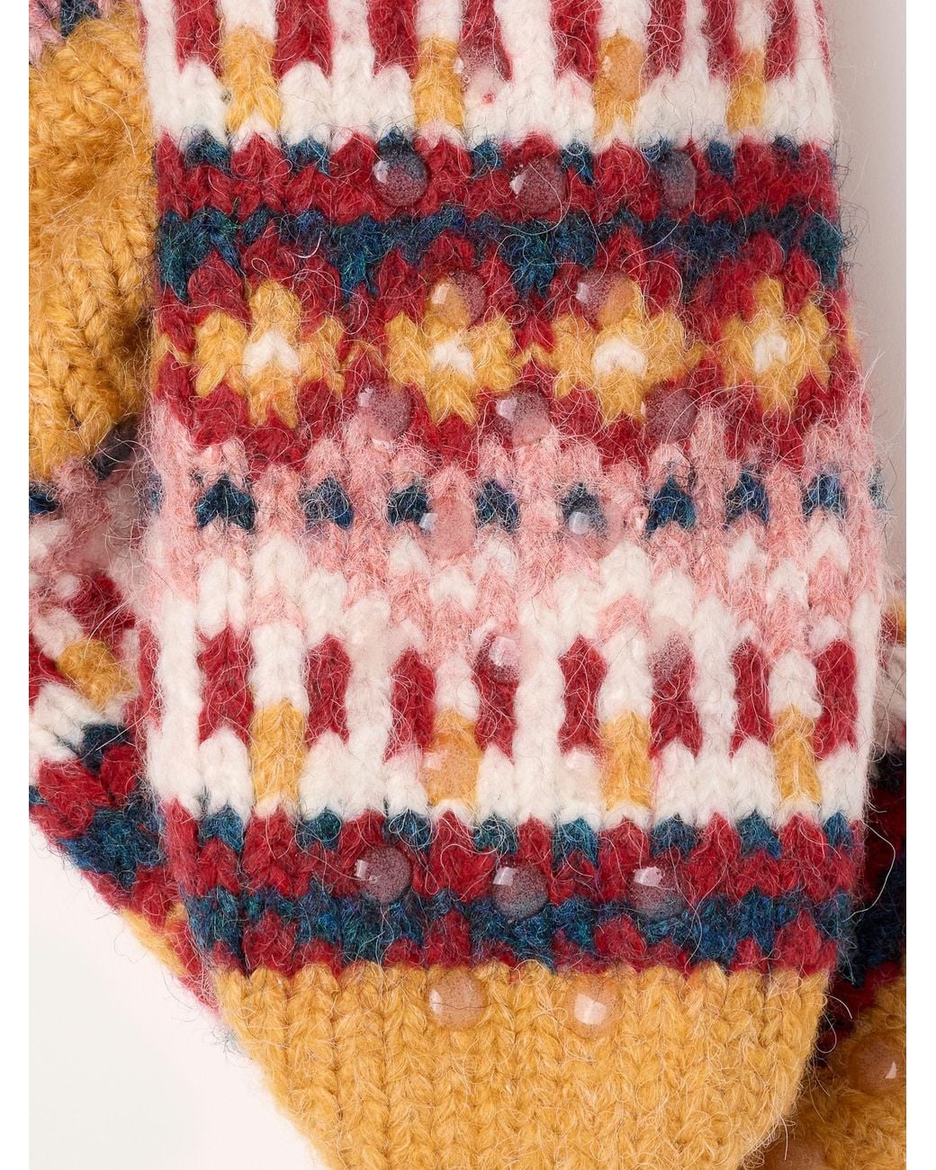 FatFace White Fatface Mustard Fairisle Slipper Socks