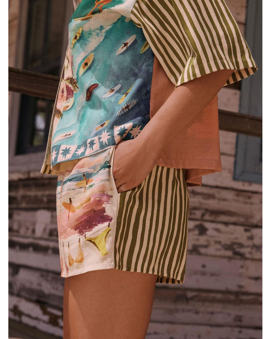 Next Multicolor Elasticated Waist Shorts