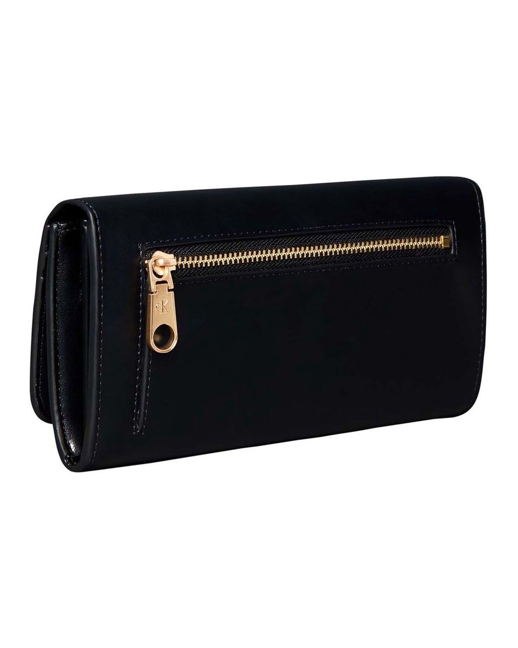 Calvin Klein Black Monogram Hardware Long Wallet