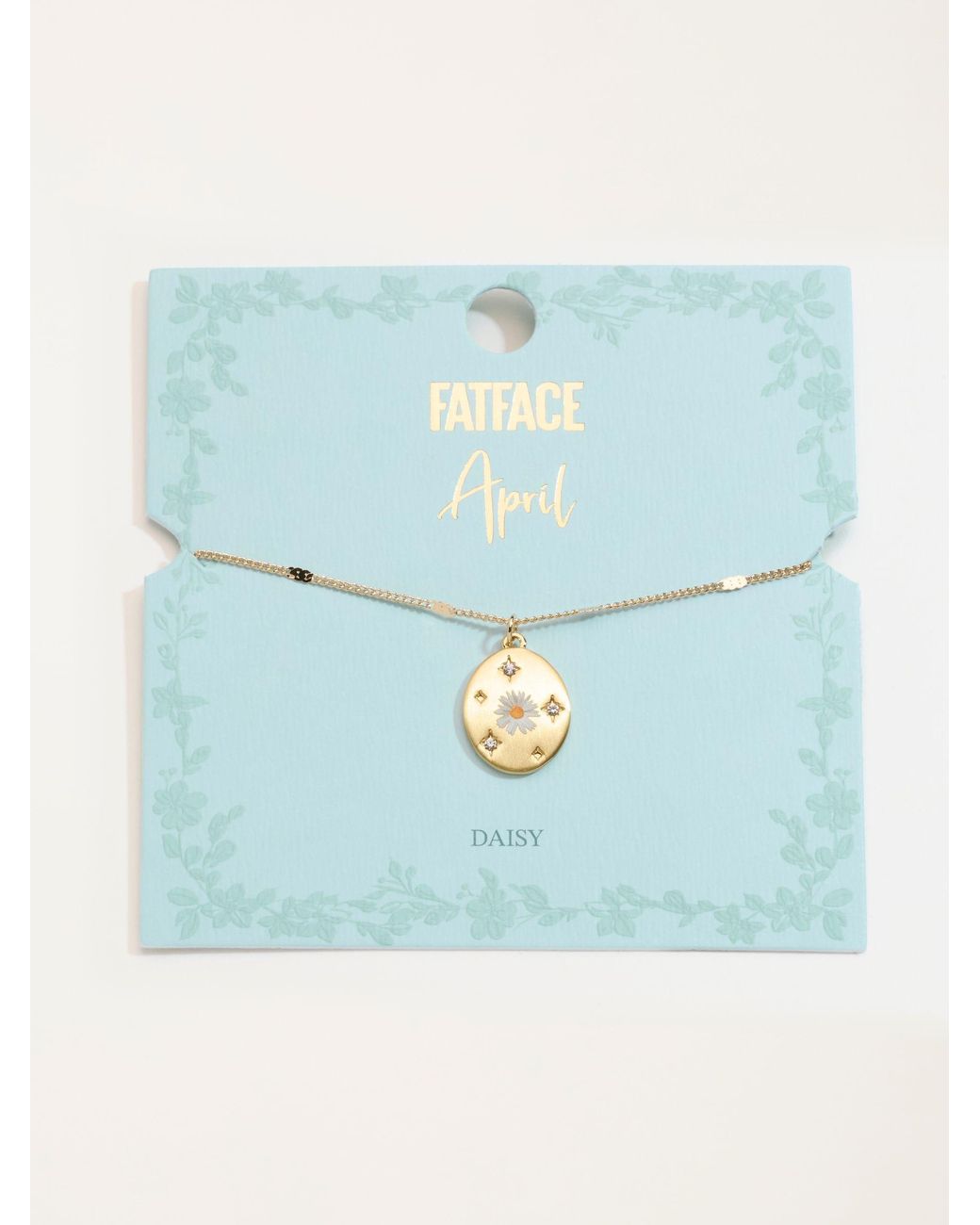 FatFace Natural Fatface April Birth Flower Necklace