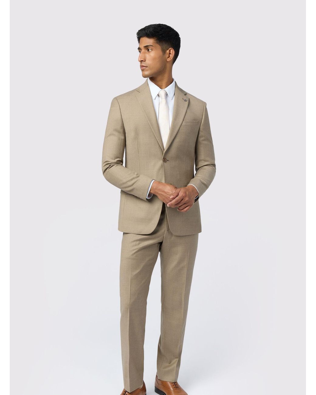 Ted Baker Natural Slim Larkin Flannel Jacket for men