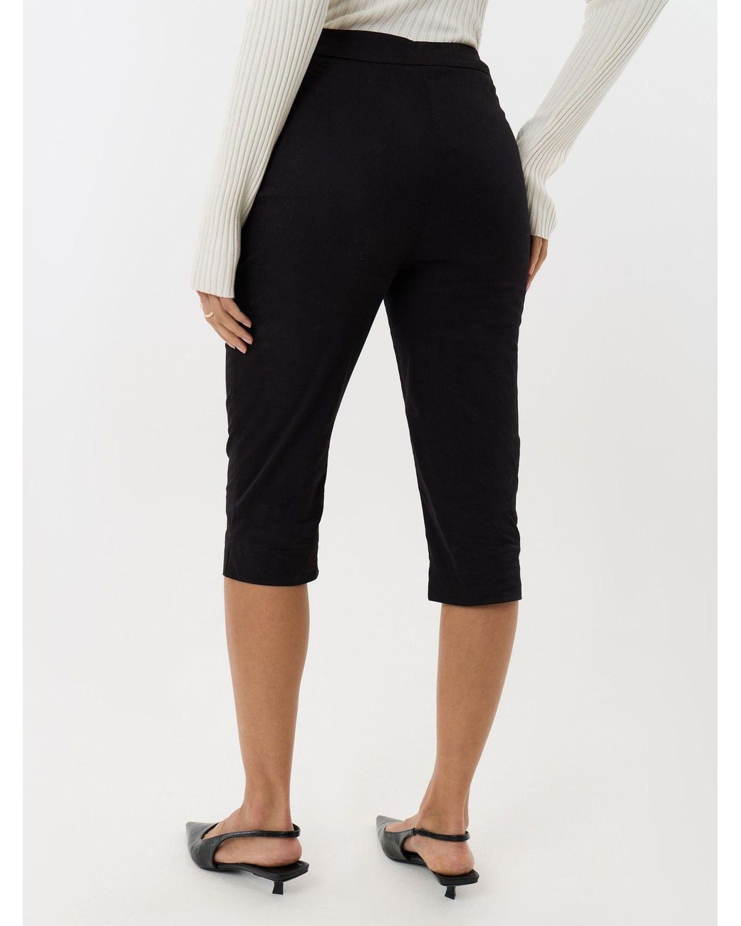 Threadbare Natural Split Hem Capri Trousers