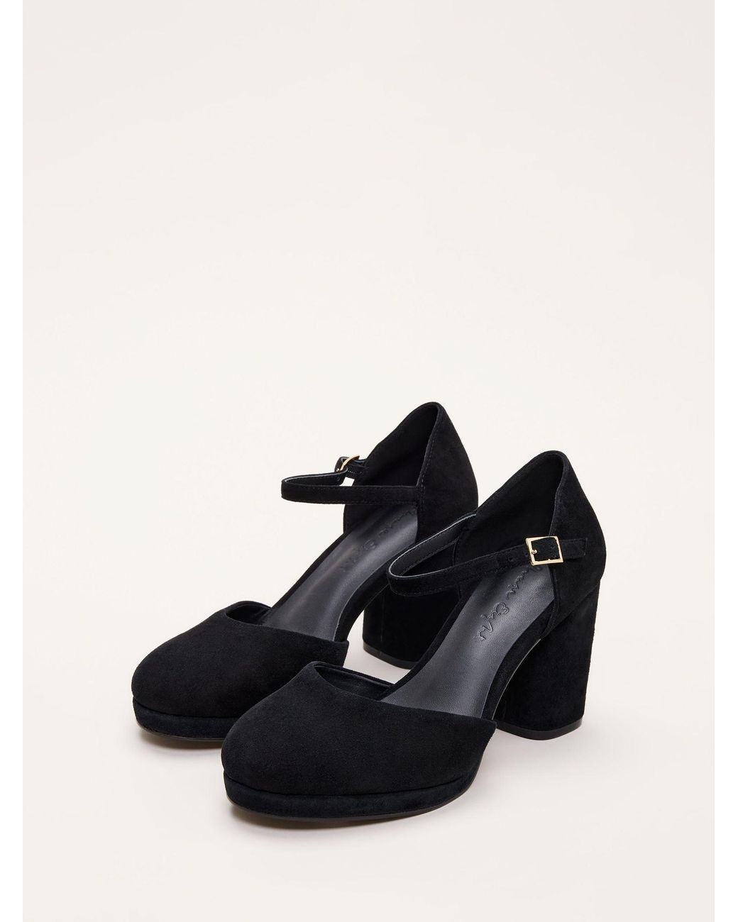 Phase Eight Black Suede Platform Shoes
