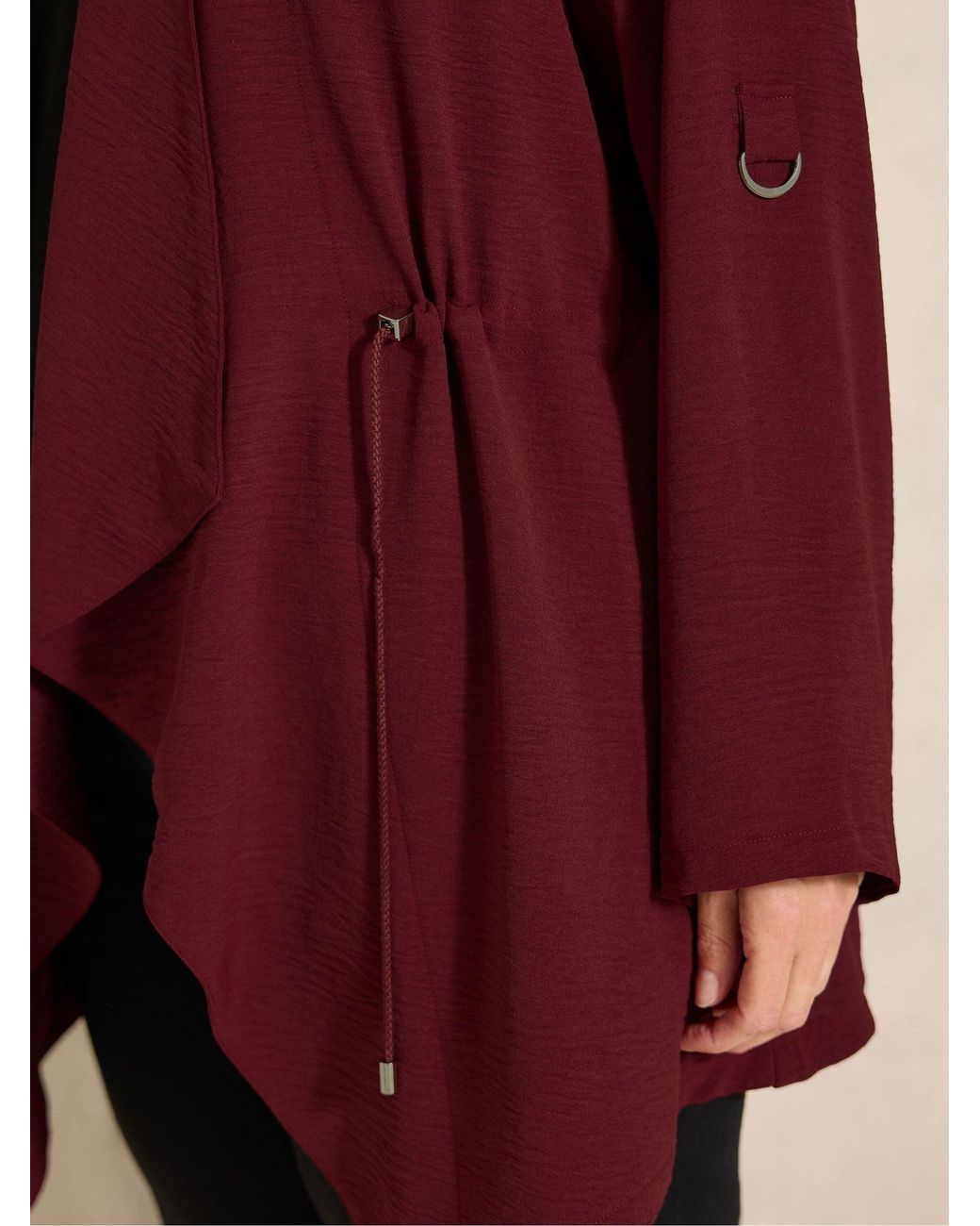 Evans Purple Lightweight Waterfall Jacket