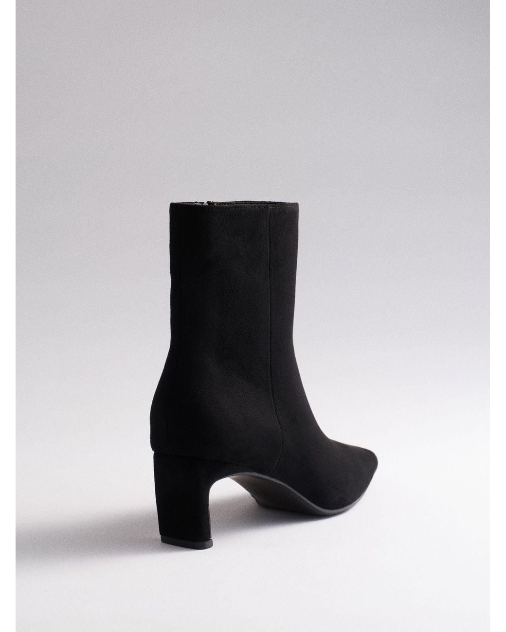 The Set Black Chisel Toe Heel Ankle Boots