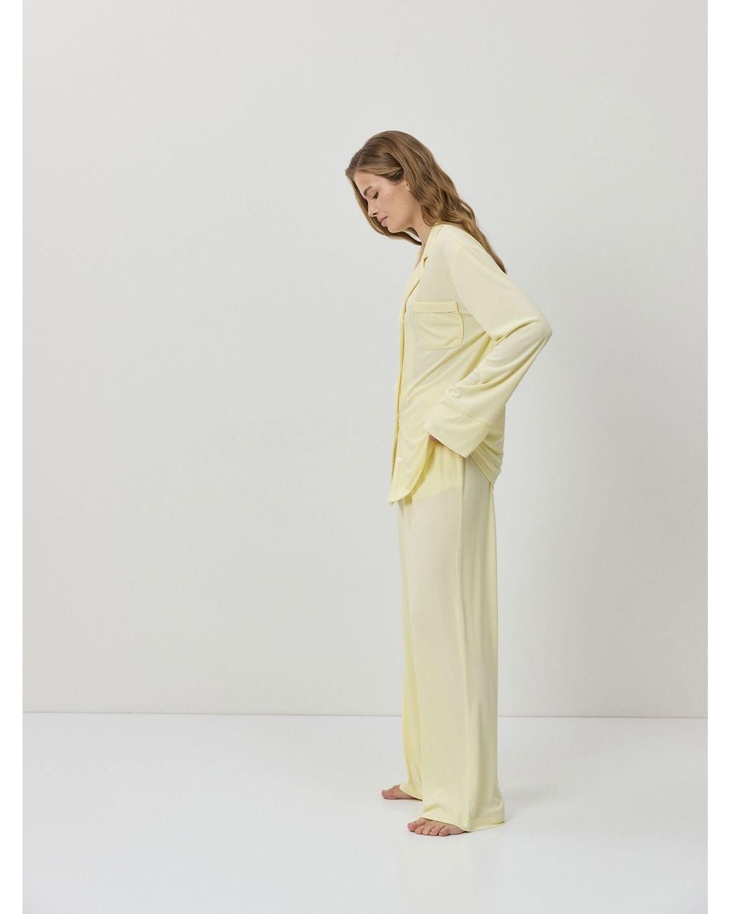 ARUELLE Natural Cassia Long Pyjamas