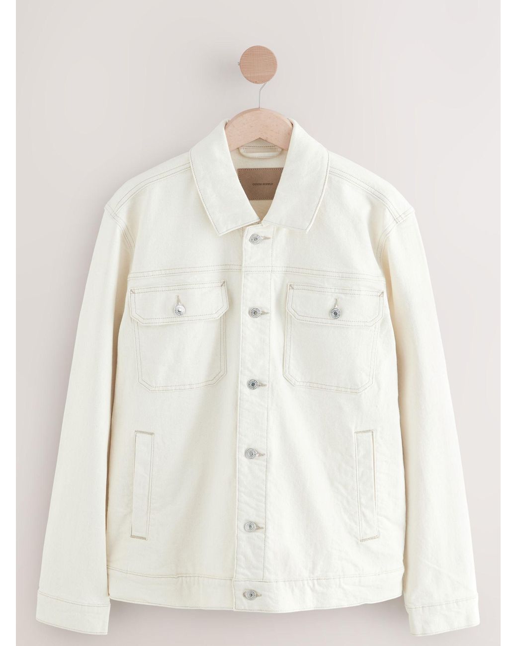 Next Natural Denim Trucker Jacket for men