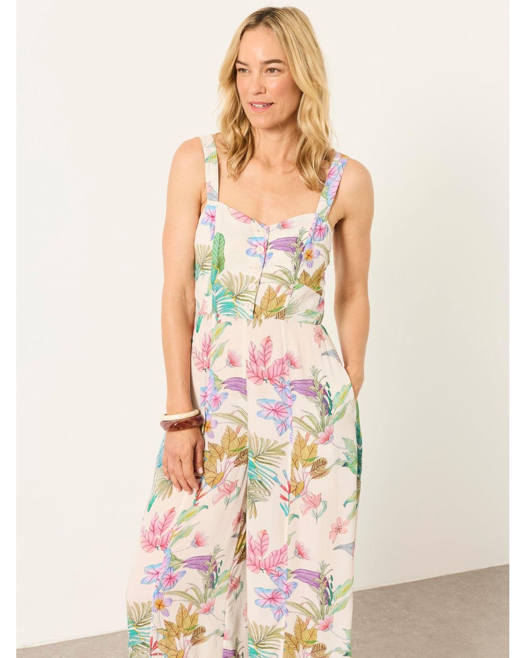 FatFace Natural Rosa Petite Jumpsuit