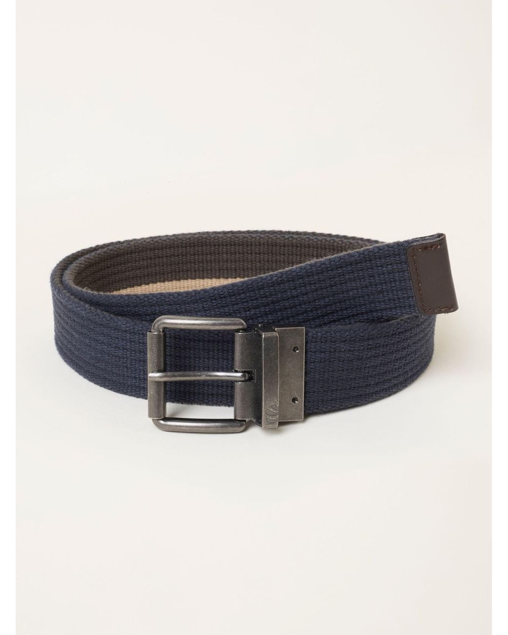 FatFace Blue Reversible Webbing Belt for men