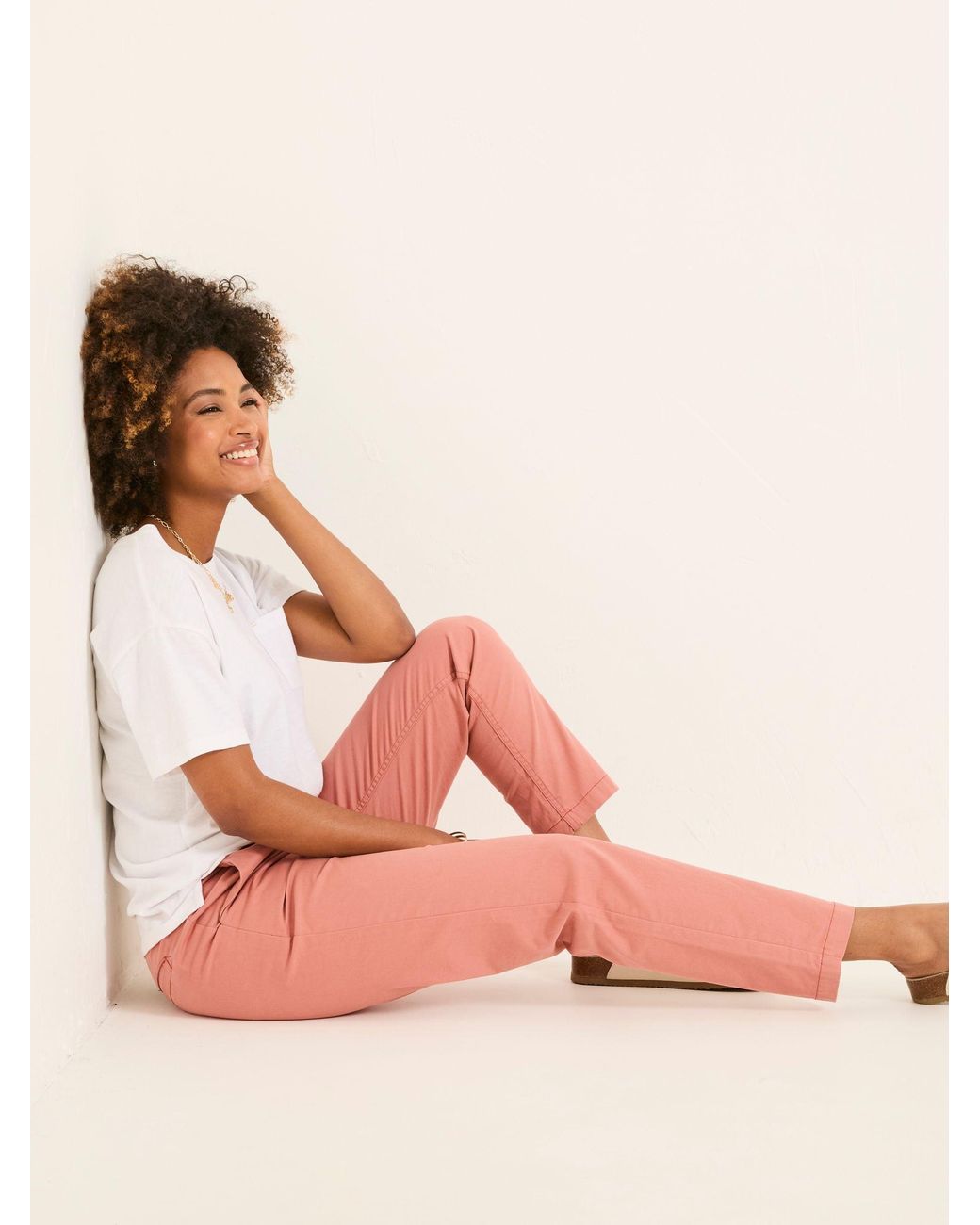 FatFace Pink Rye Chino Trousers