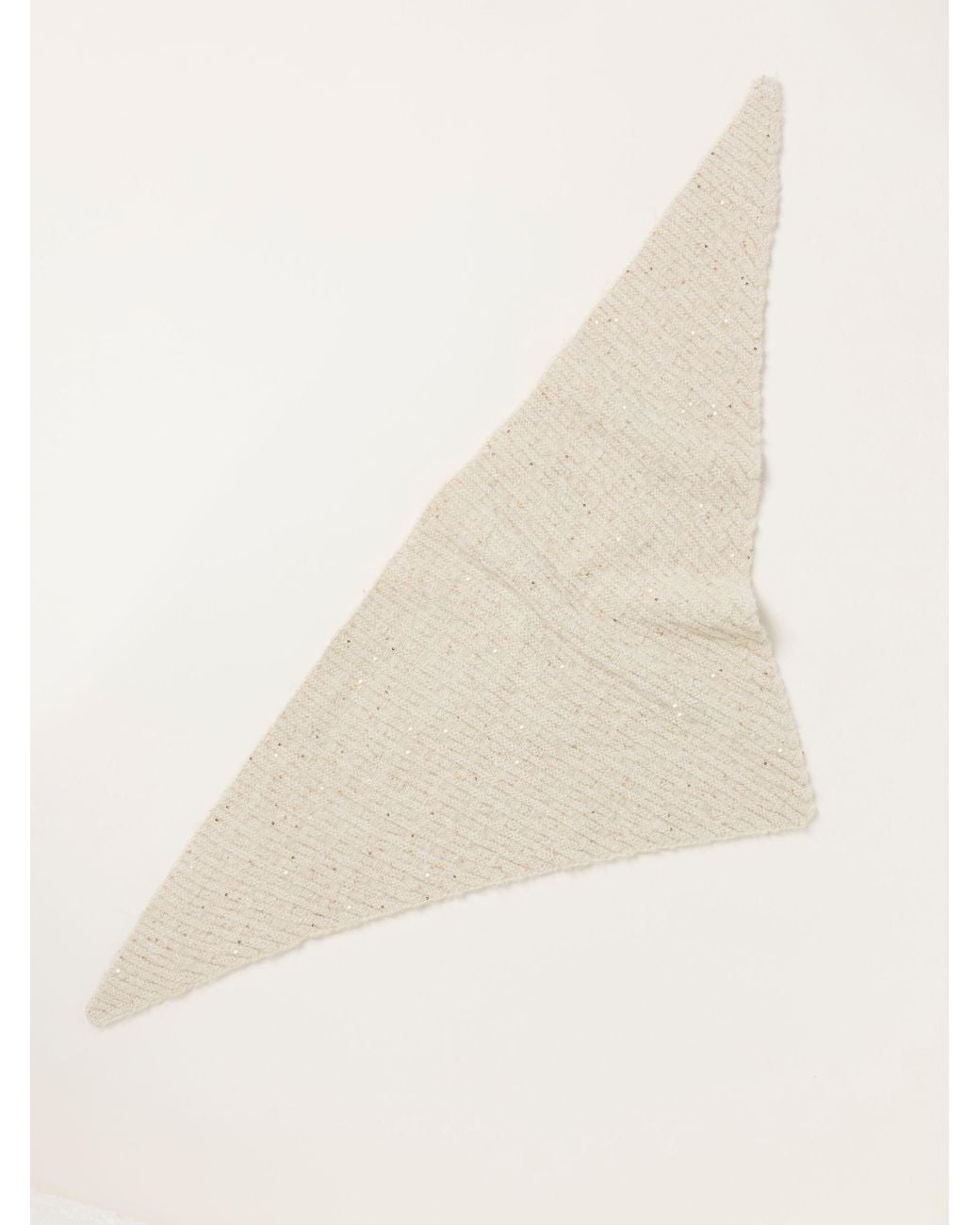 FatFace Natural Fatface Ivory Sequin Triangle Scarf