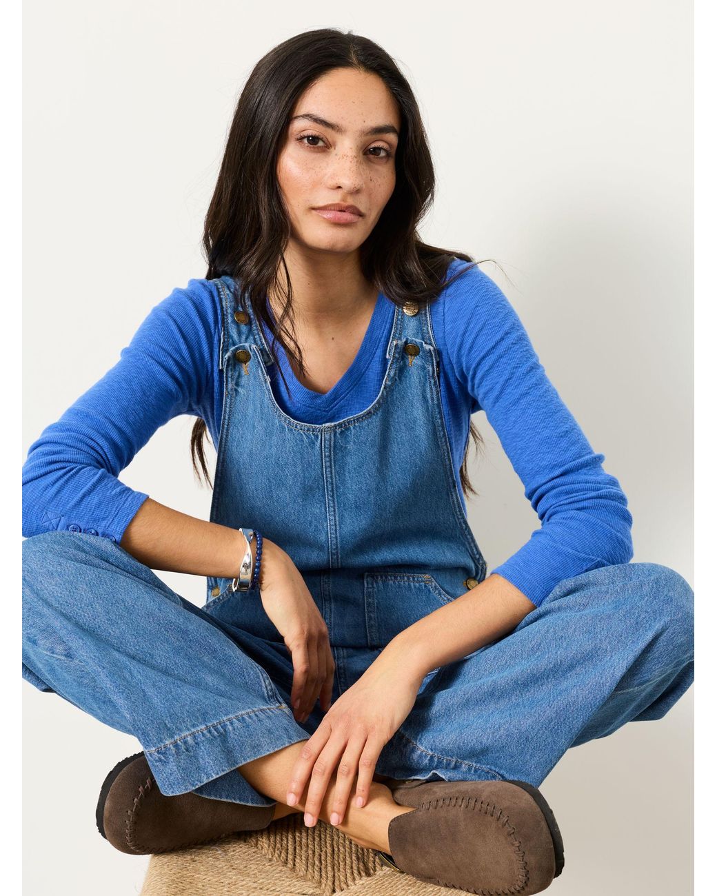 FatFace Blue Raffles Dungaree