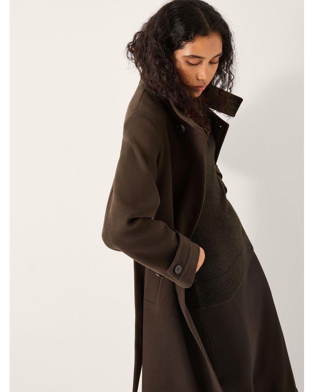 Monsoon Natural Tia Funnel Trench Coat