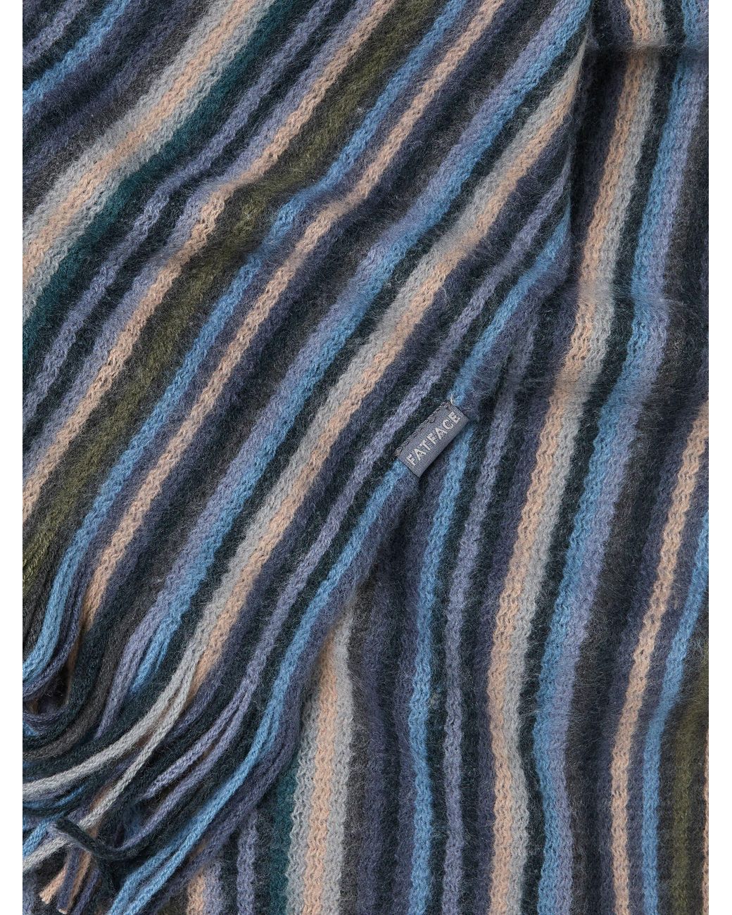FatFace Blue Fatface Multi Stripe Scarf for men