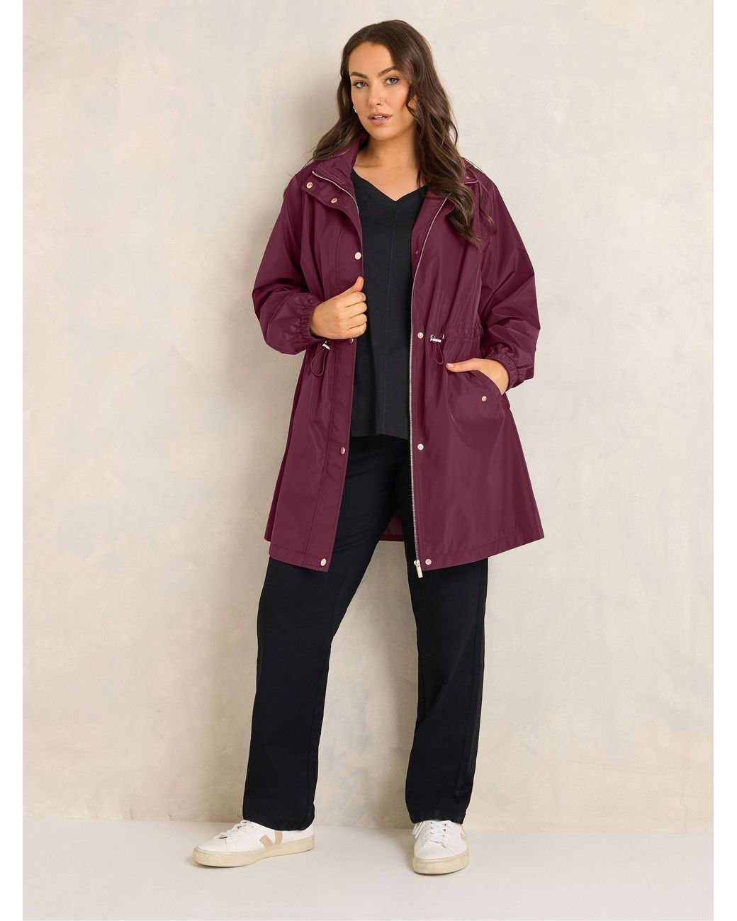 Evans Purple Lightweight Rain Jacket