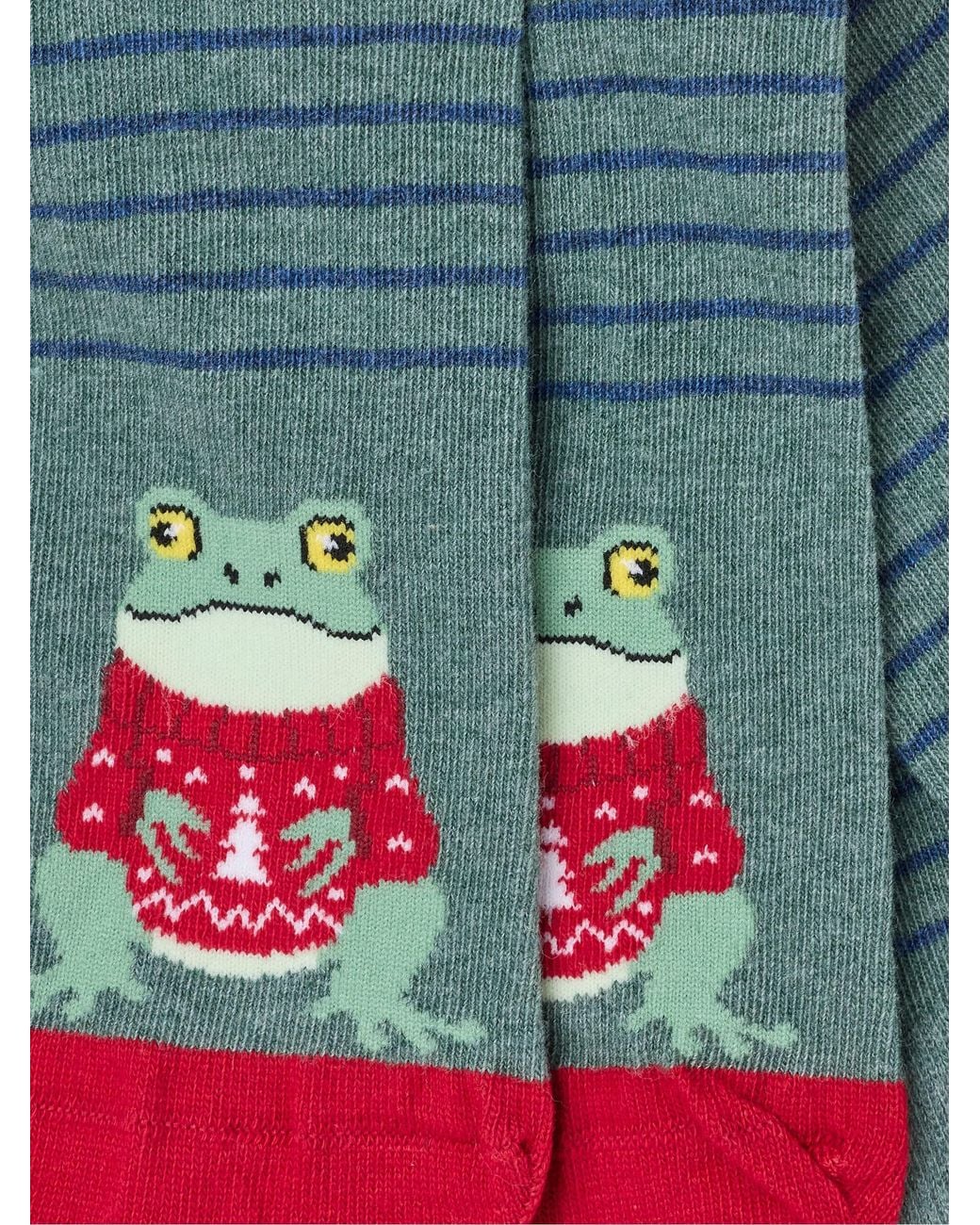 FatFace Blue Fatface Christmas Frog Toe Socks for men