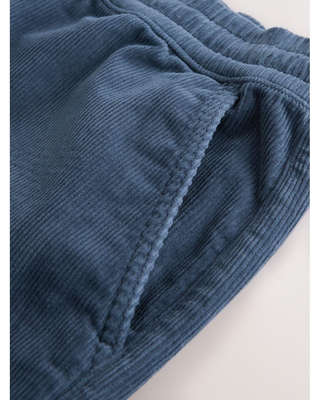 Next Blue Elasticated Waist 7 Inch Cord Shorts for men