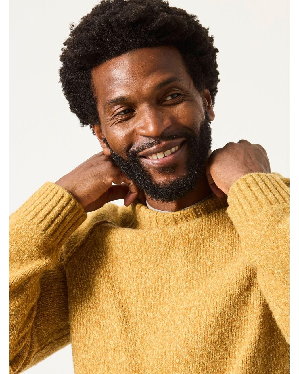 FatFace Natural Fatface Deanston Crew Neck Jumper for men