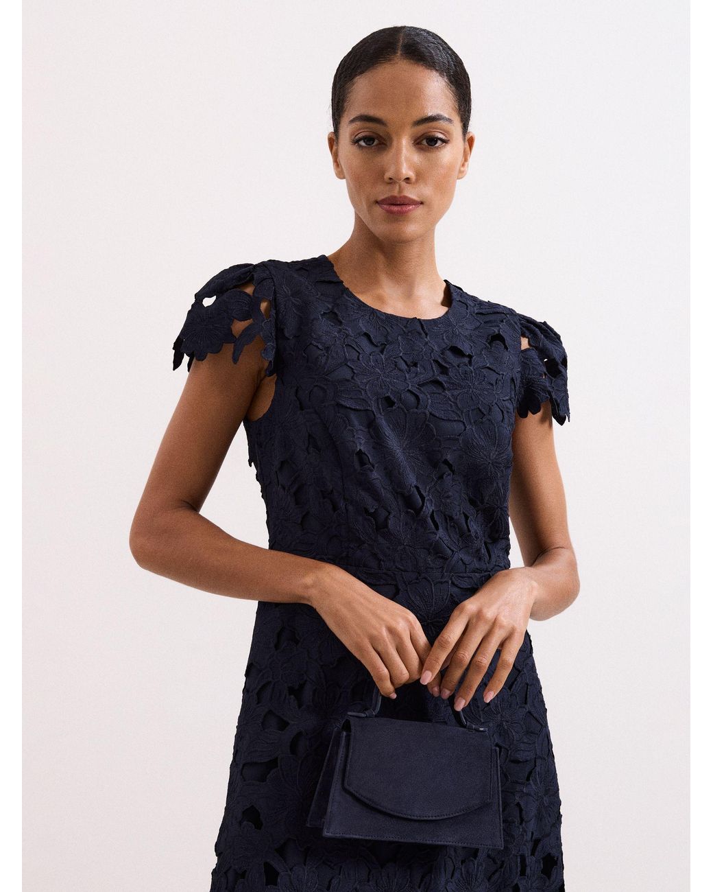 Phase Eight Blue Top Handle Bag
