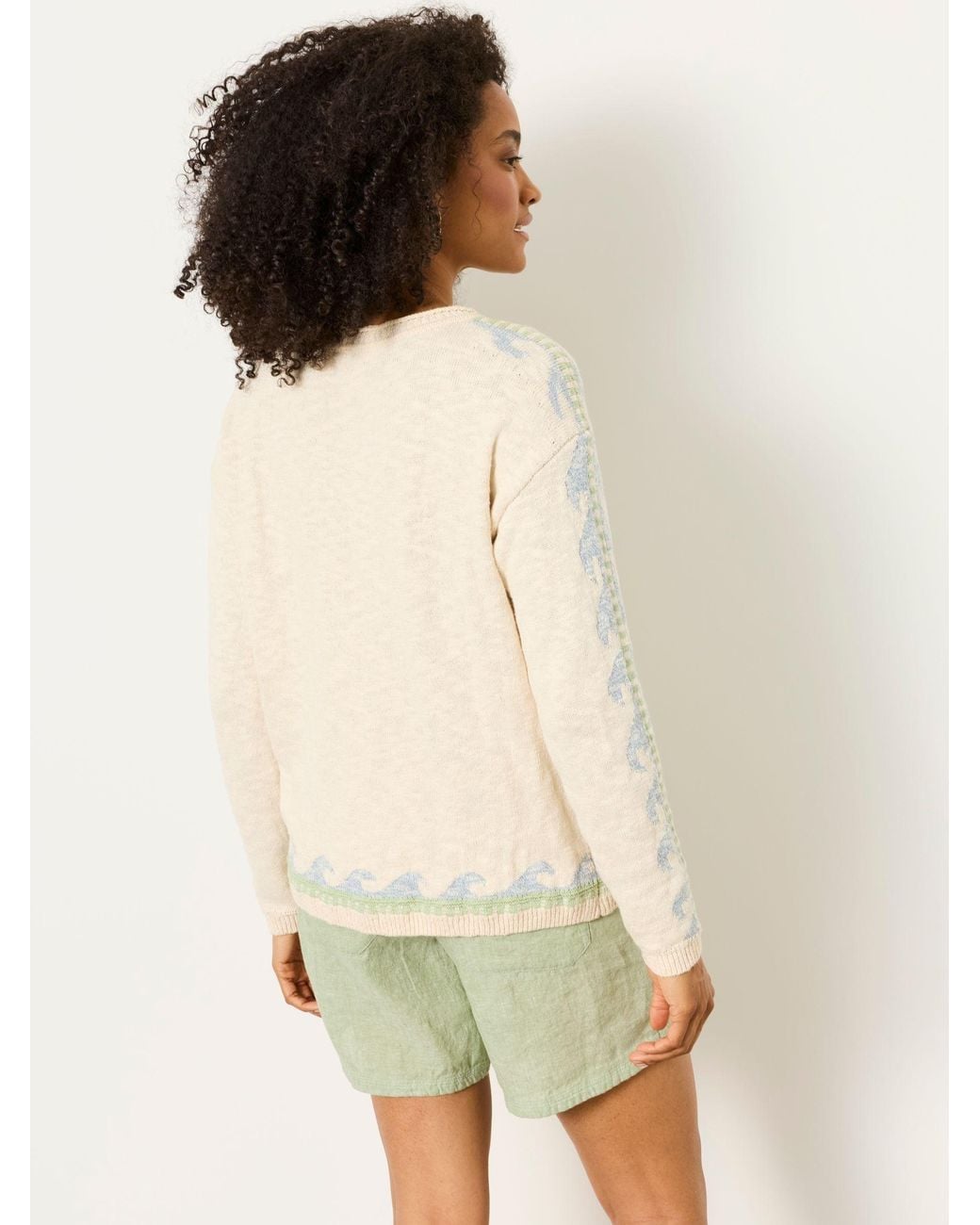 FatFace White Sun Knitted Jumper