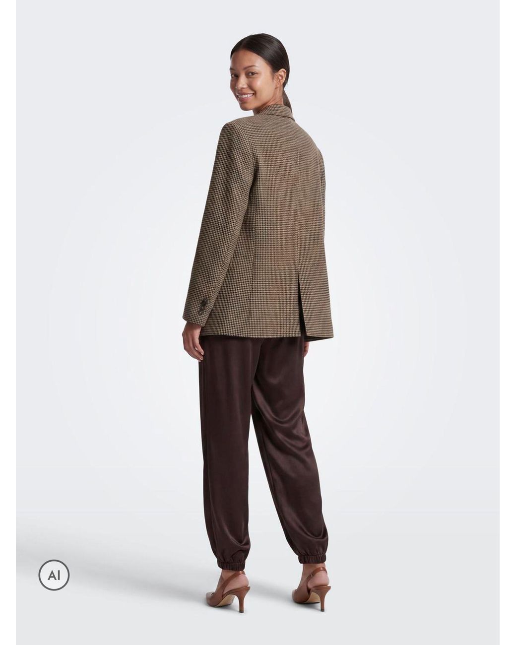 ONLY Brown Elastic Back Balloon Trousers