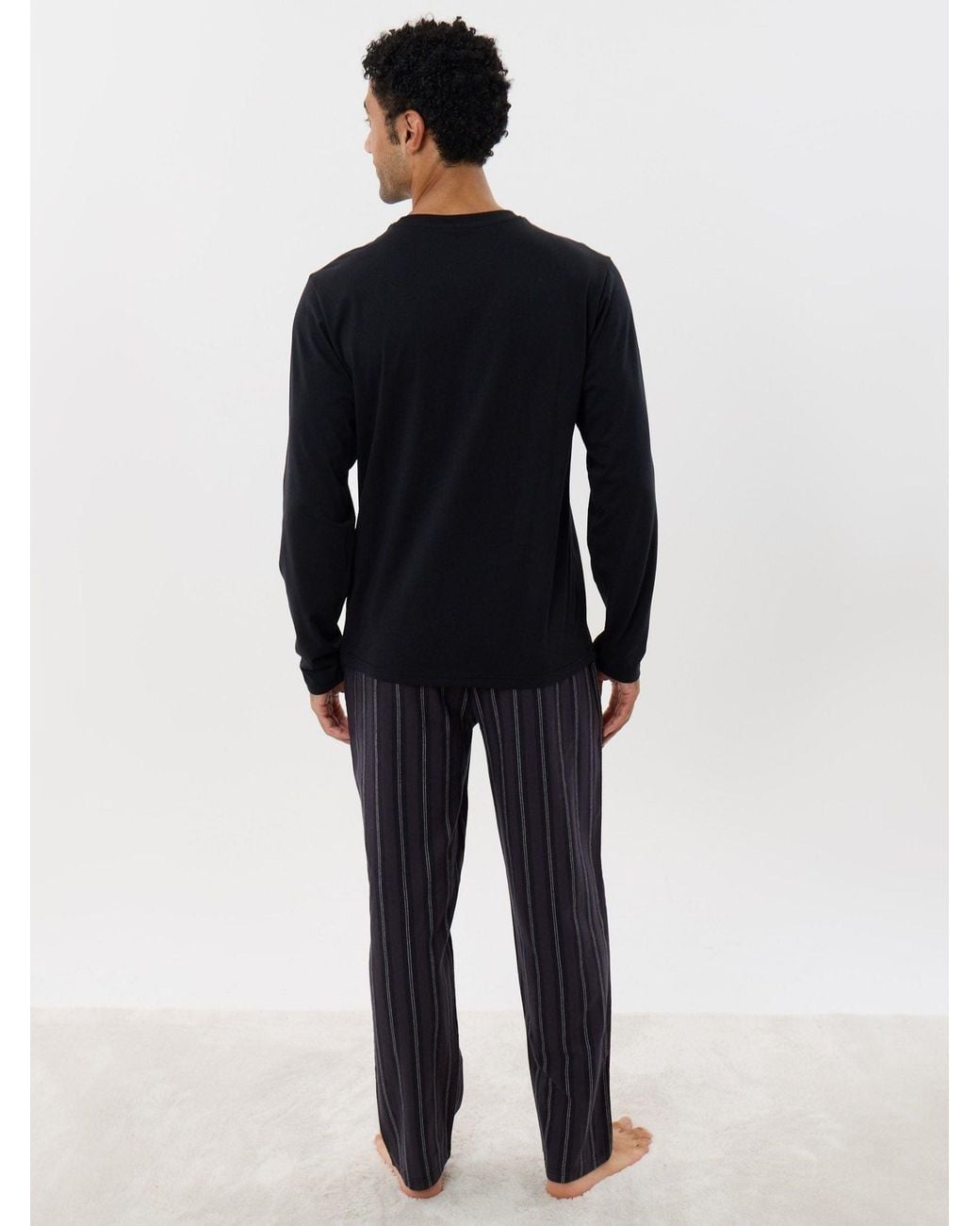 Threadbare Blue Sleeved Top & Trouser Pyjamas Set for men
