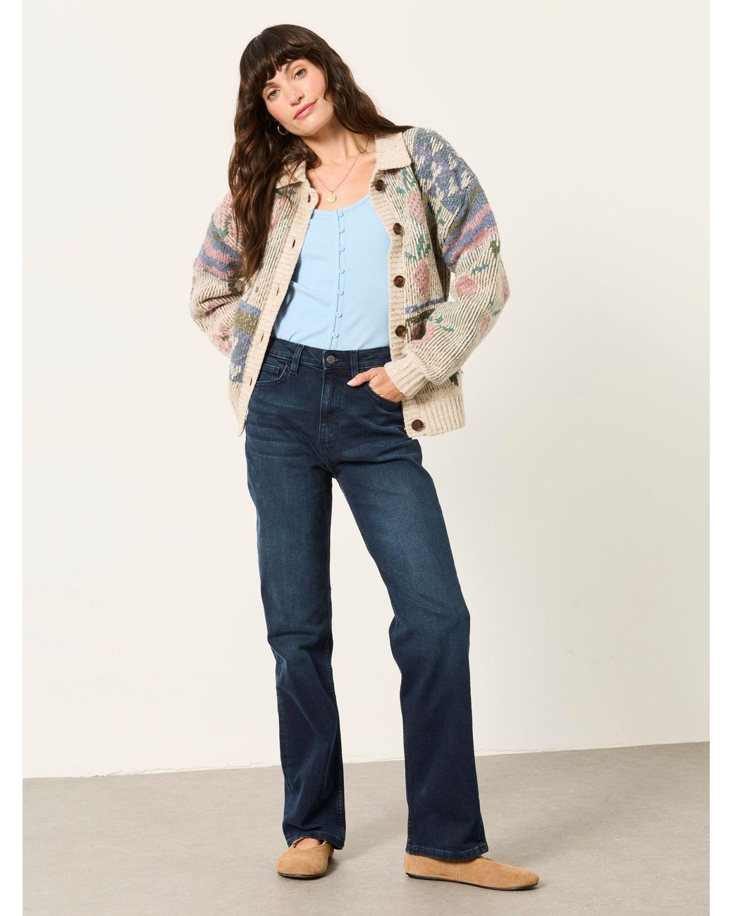 FatFace Blue Fatface Carmel Ink Petite Washed Jeans
