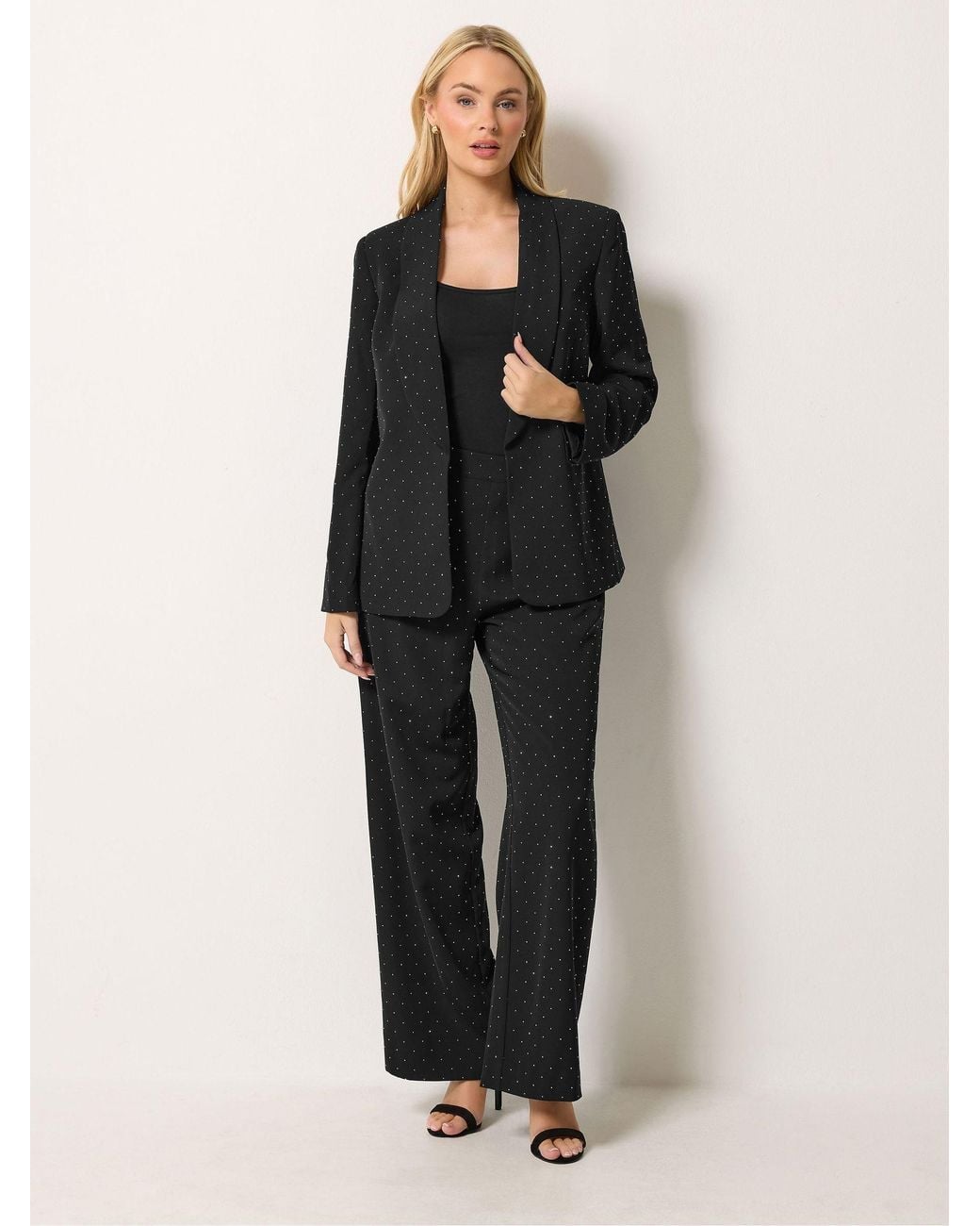 M Com Black Studded Blazer