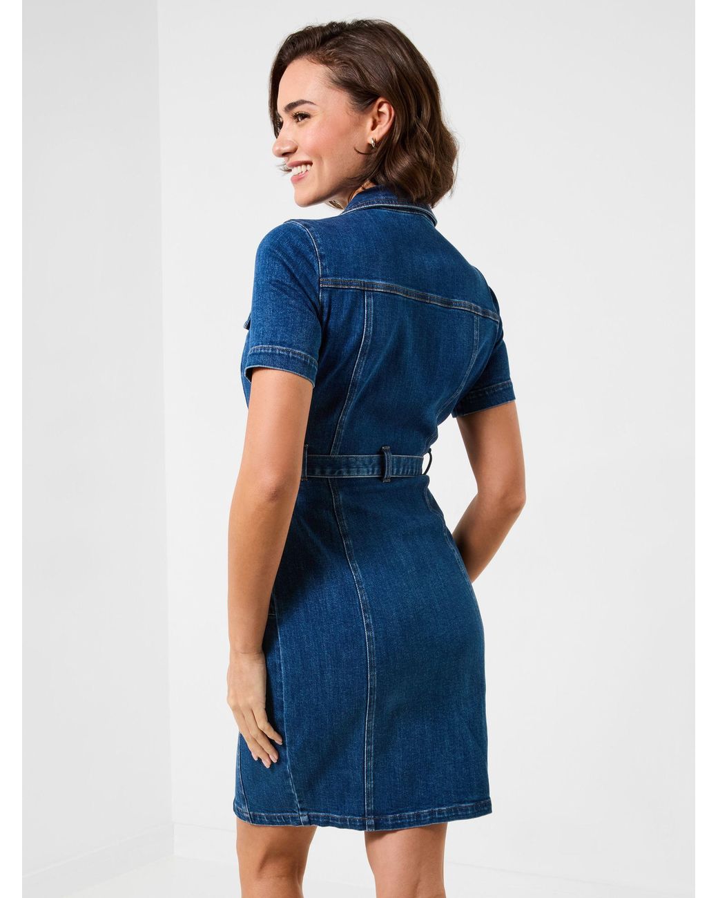 Joe Browns Petite Miley Stretch Denim Dress in Blue
