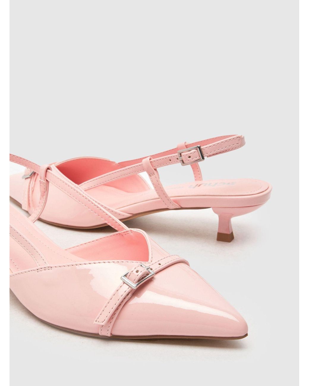 Schuh Pink Sybill Buckle Kitten Print E