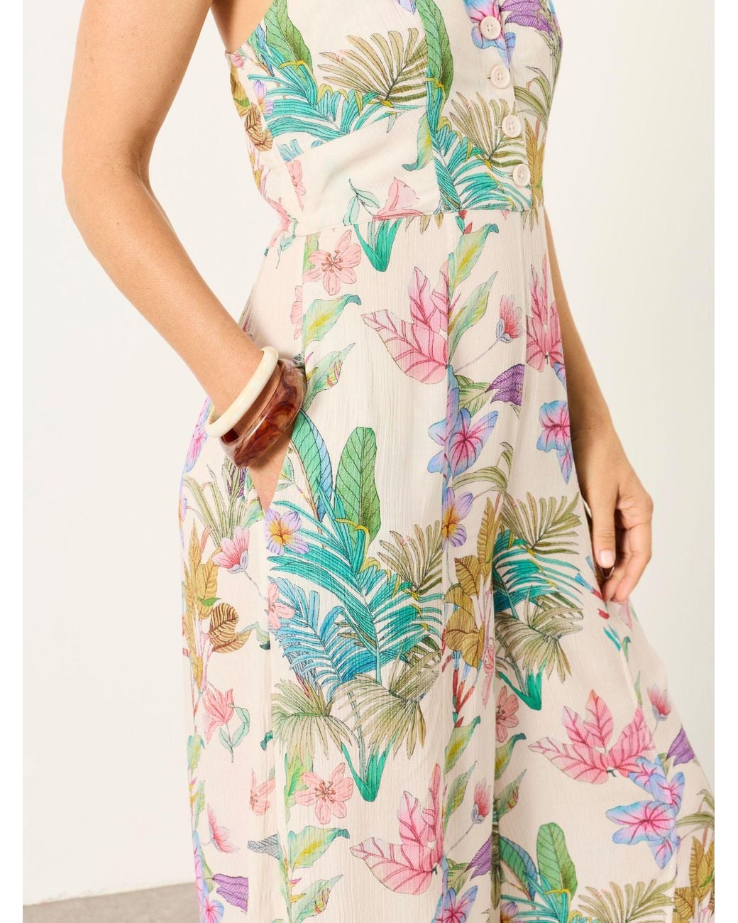 FatFace Natural Rosa Petite Jumpsuit
