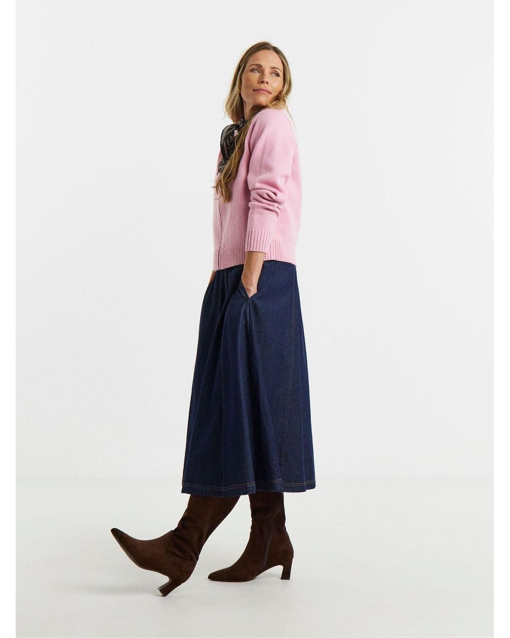 JD Williams Pink Concealed Zip Knitted Jacket