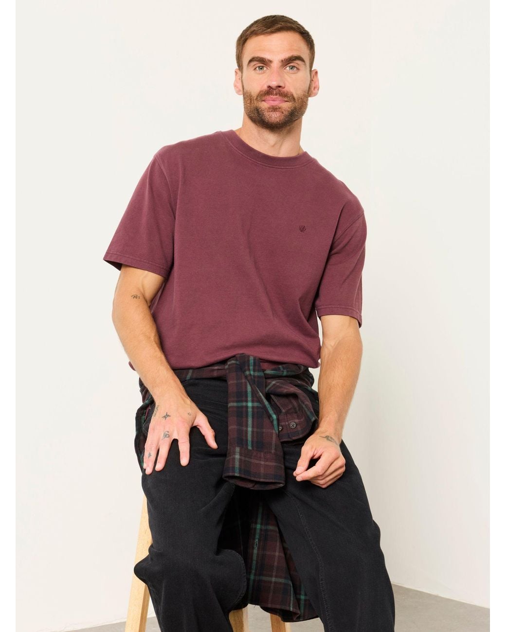 FatFace Red Alton Short Sleeve T-Shirt for men
