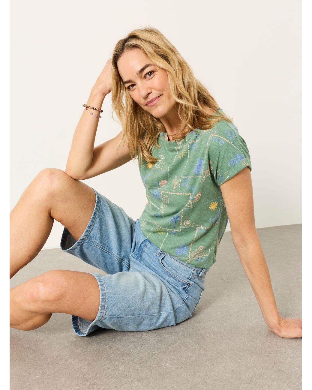 FatFace Green Ivy T-Shirt
