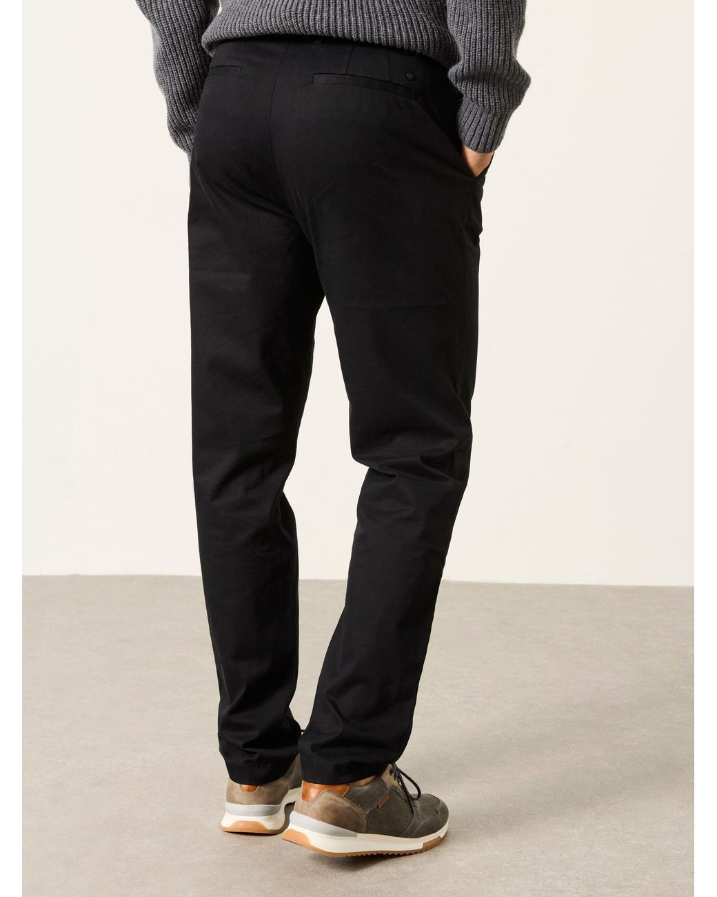 FatFace Black Bosbury Tailored Fit Smart Chino Trousers for men